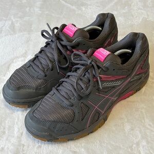 ASICS Gel-1150V Volleyball Shoe Womens Size 9 Gray & Pink Athletic Sneaker